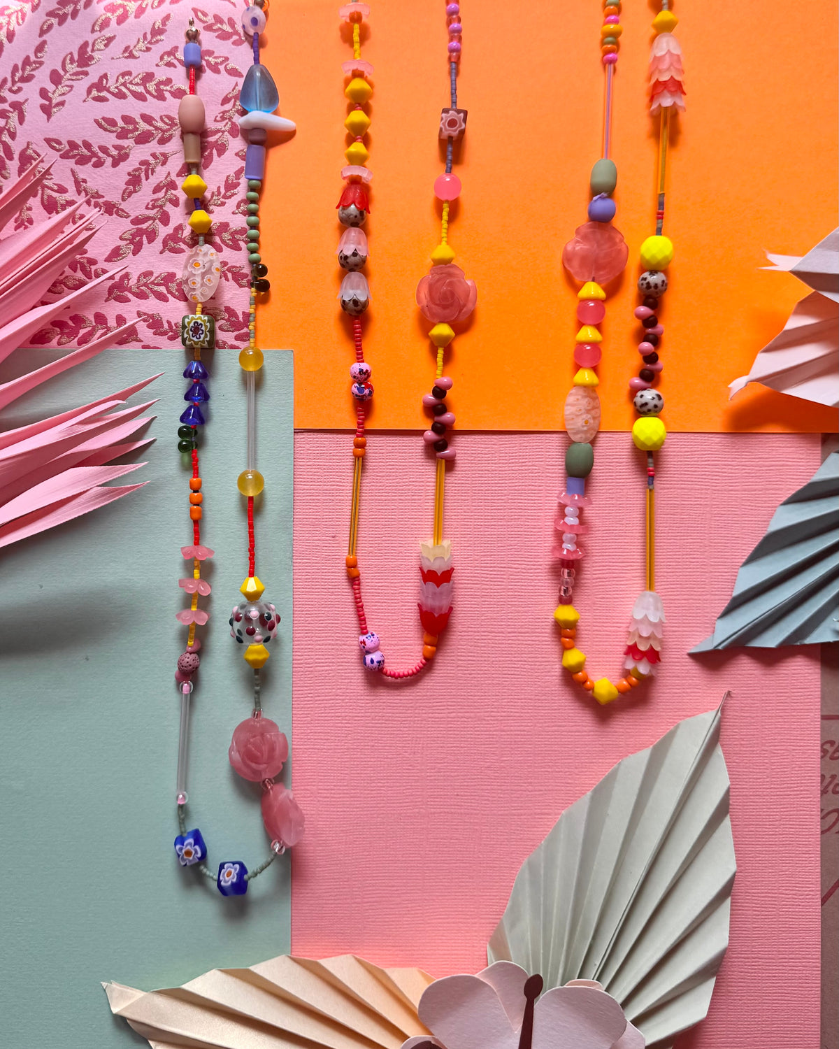 Bloom Necklace In Yellow And Pink