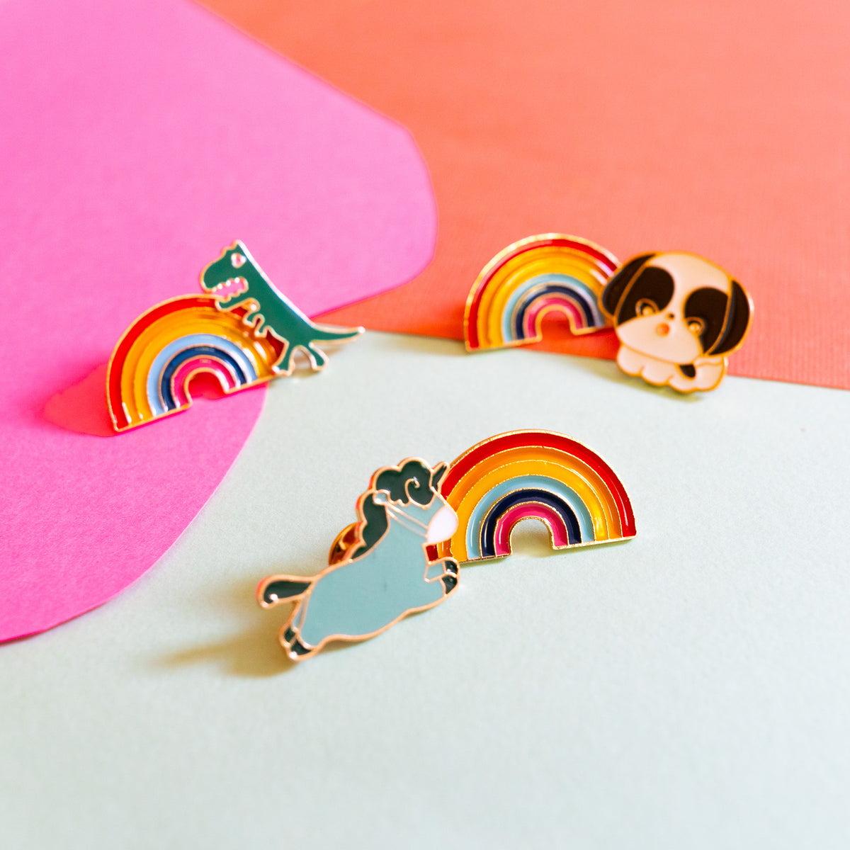 Rainbows And Cuddles Pins