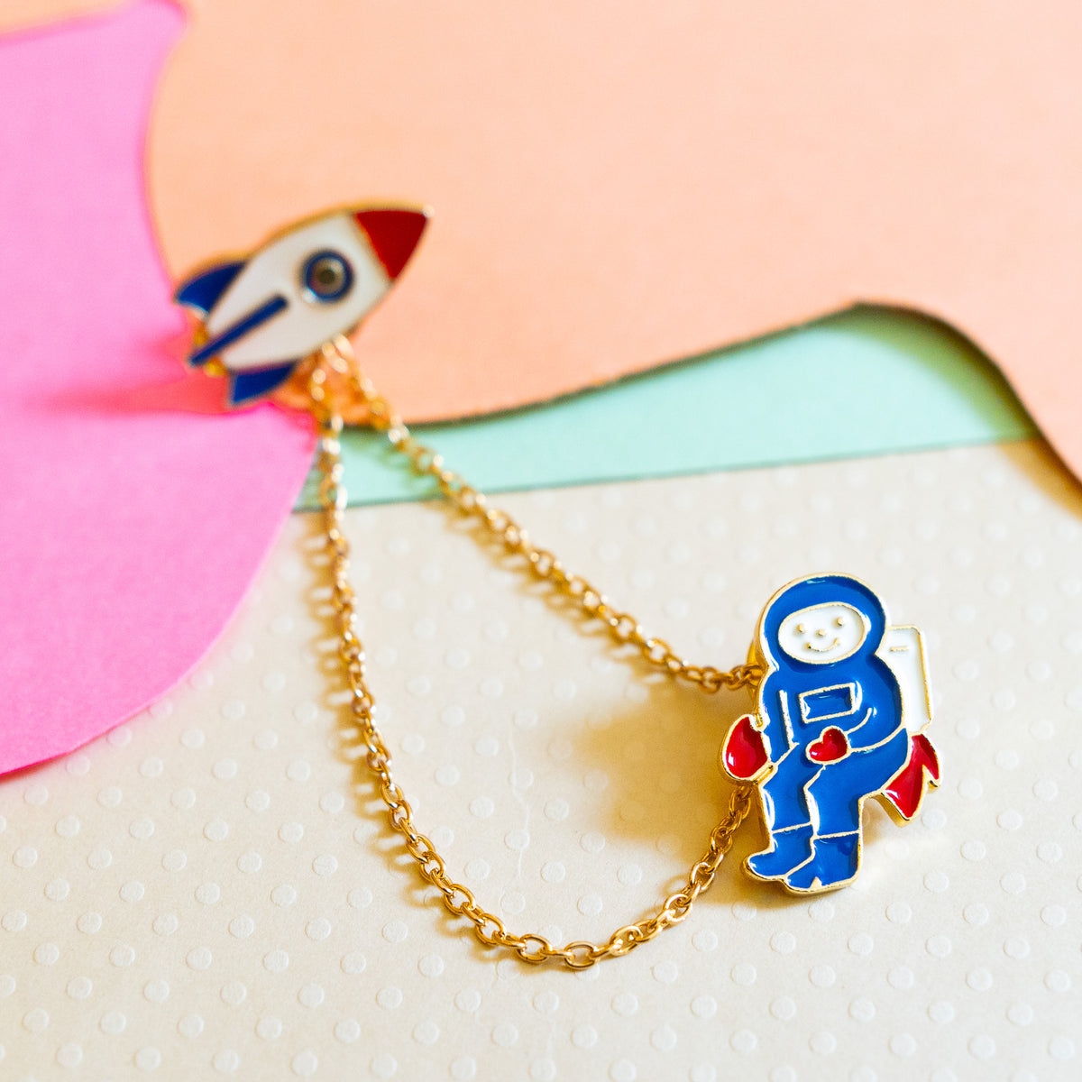 Flying Astronaut Pins