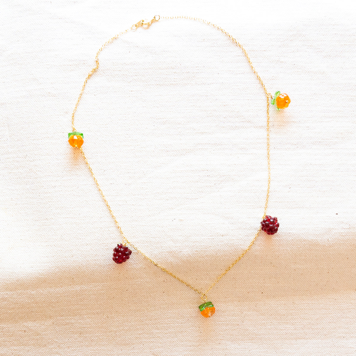 Berries And Persimmon Necklace