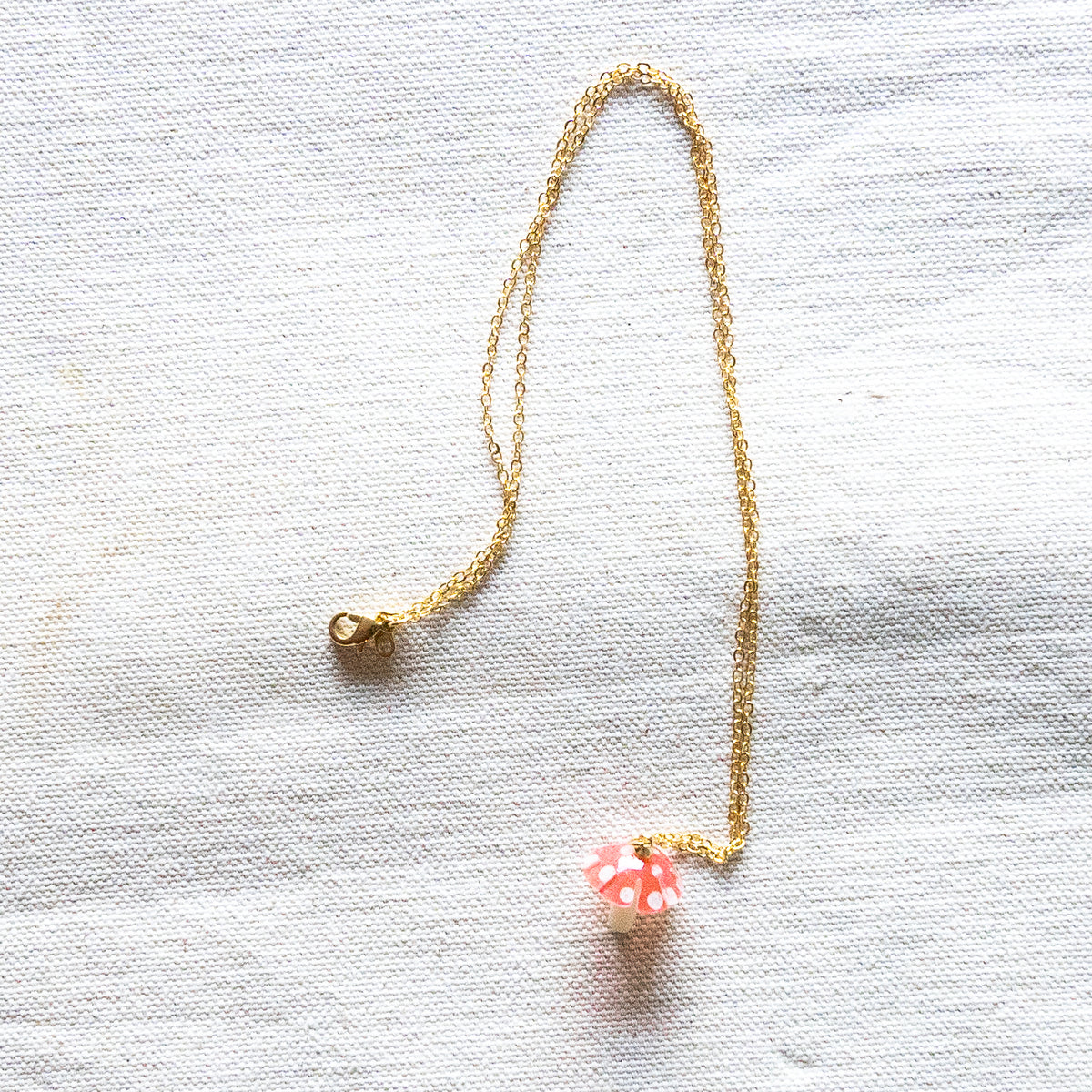 Dainty Shroom Charm Necklace