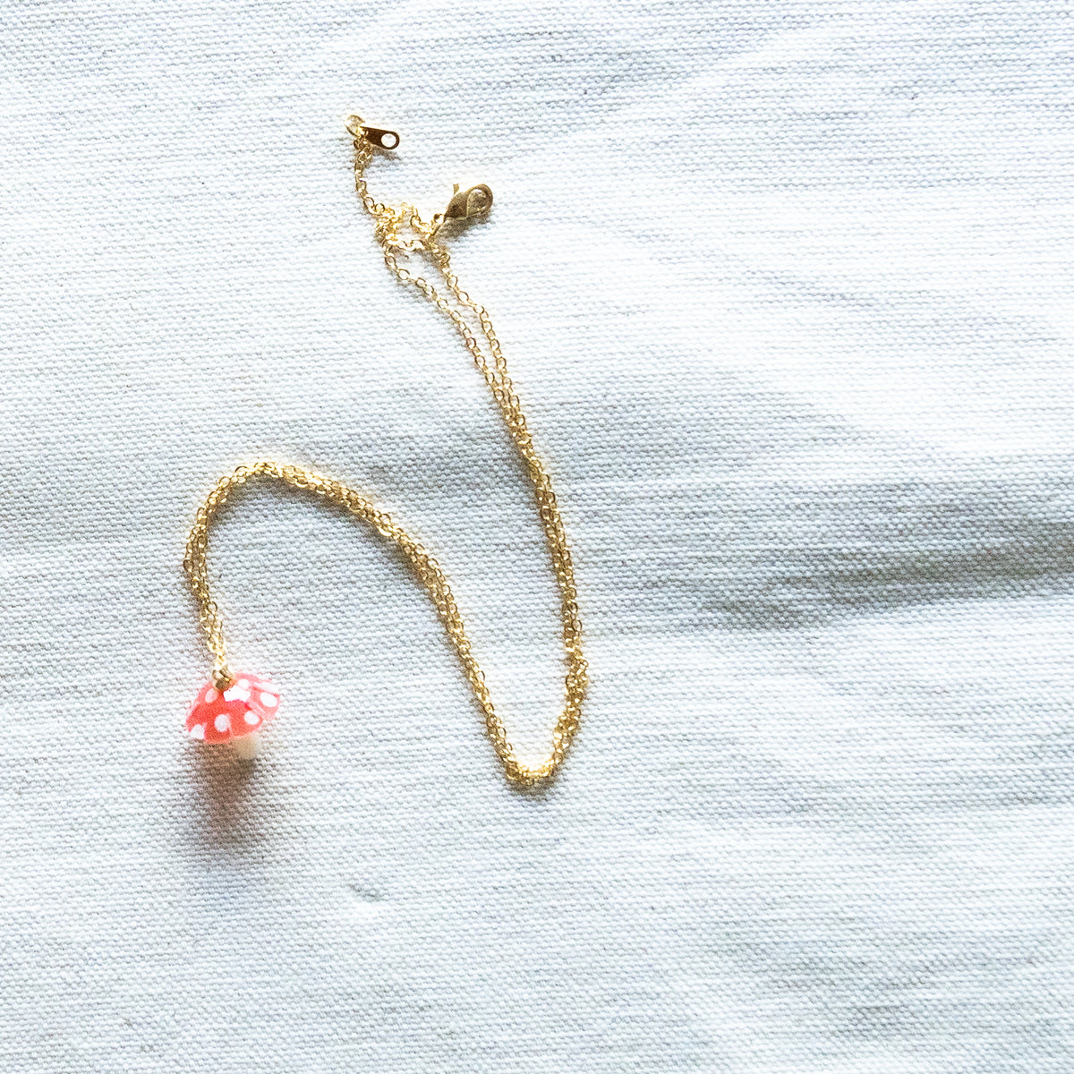 Dainty Shroom Charm Necklace