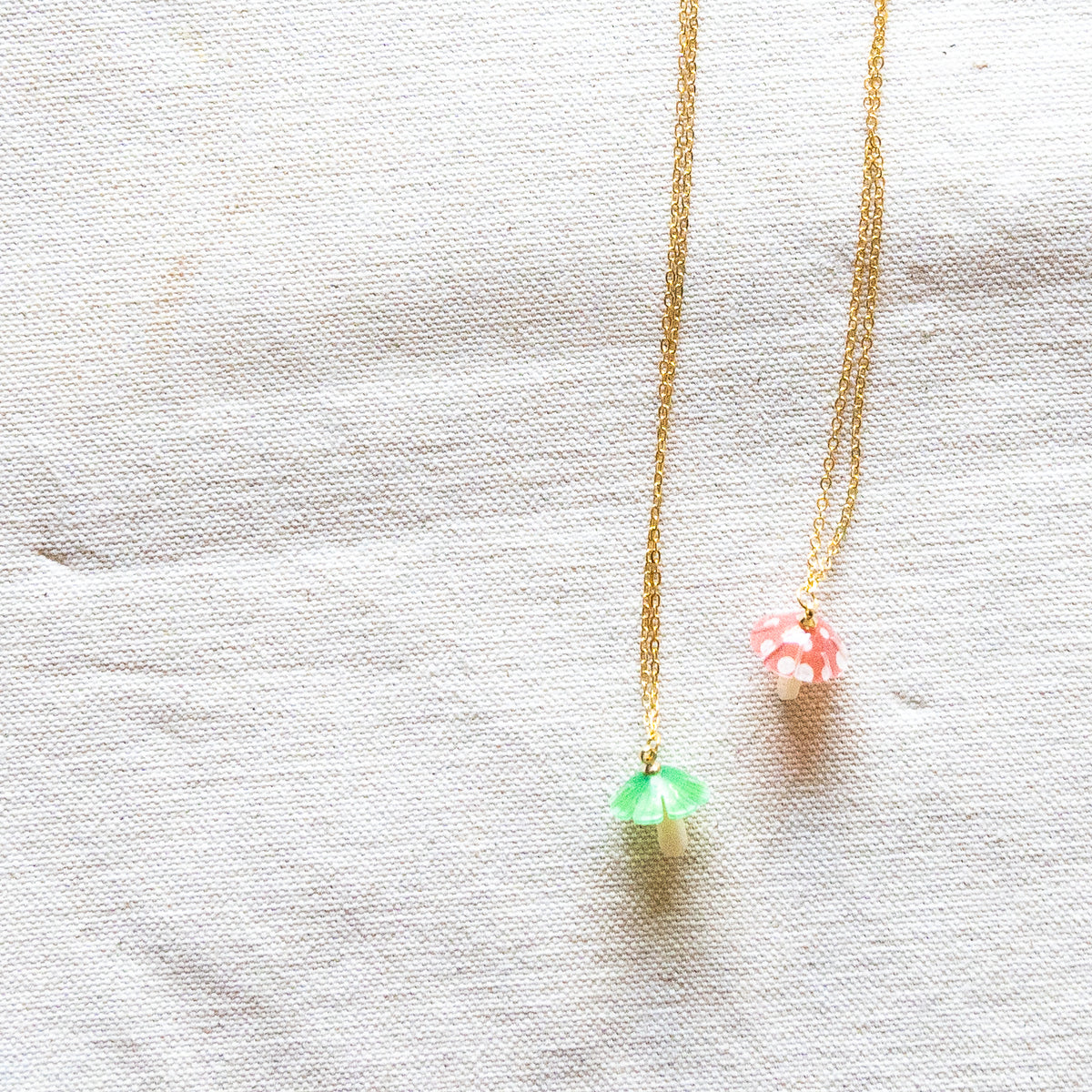 Dainty Shroom Charm Necklace