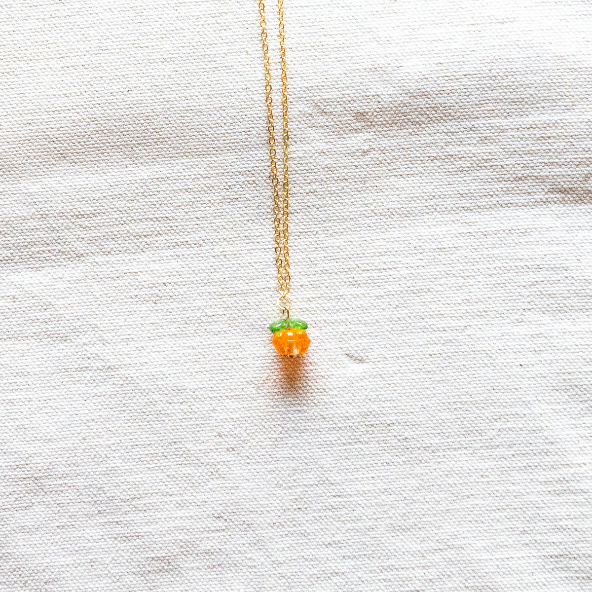 Dainty Persimmon Charm Necklace