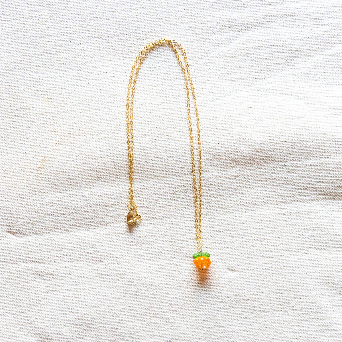 Dainty Persimmon Charm Necklace