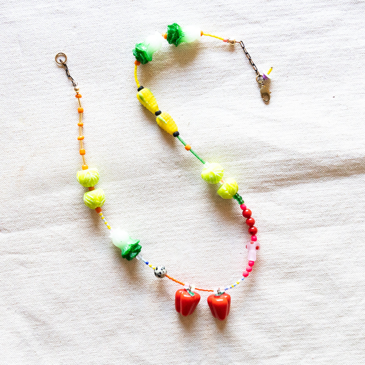 Vegetable Kebab Bead Necklace