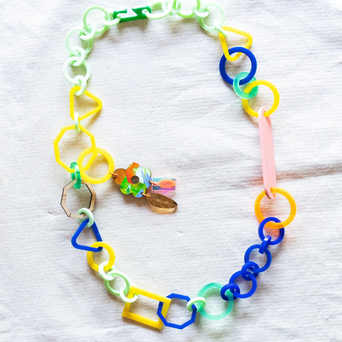 Rainbow Link Necklace