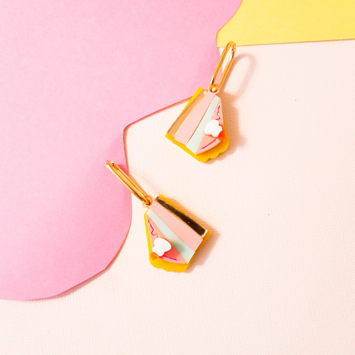 A Slice Of Pie Hoop Earrings