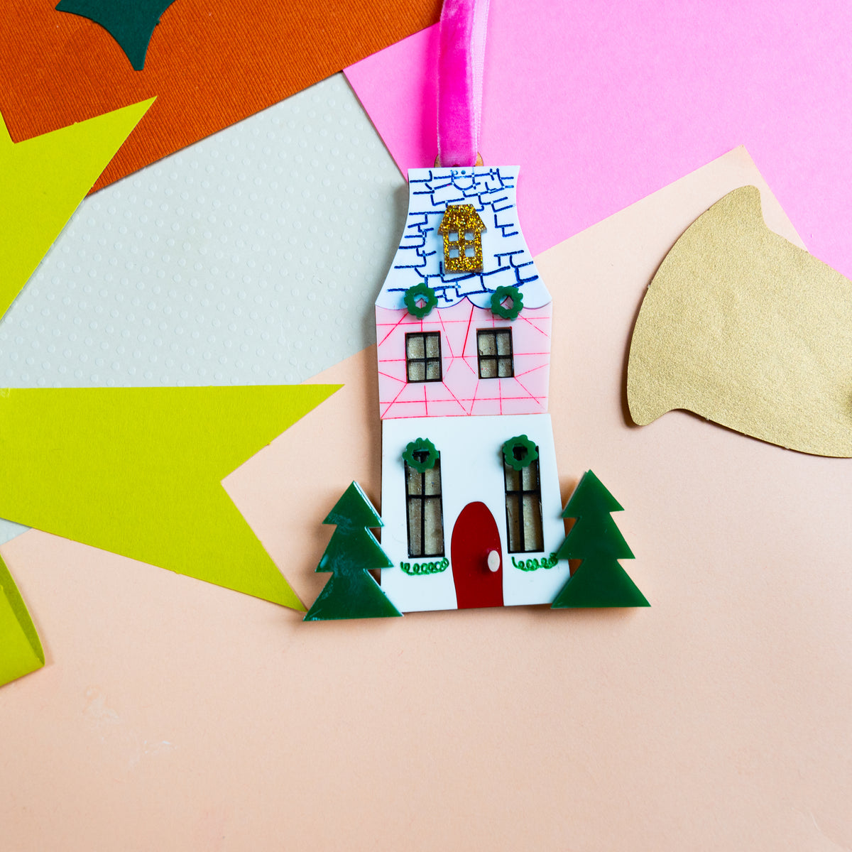 House Dressed For The Holidays Ornament