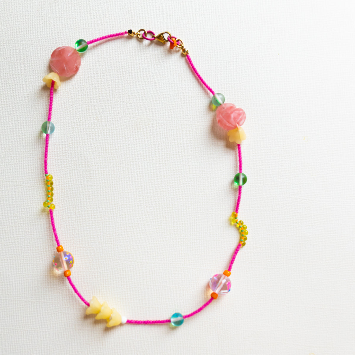 Rose Beaded Necklace
