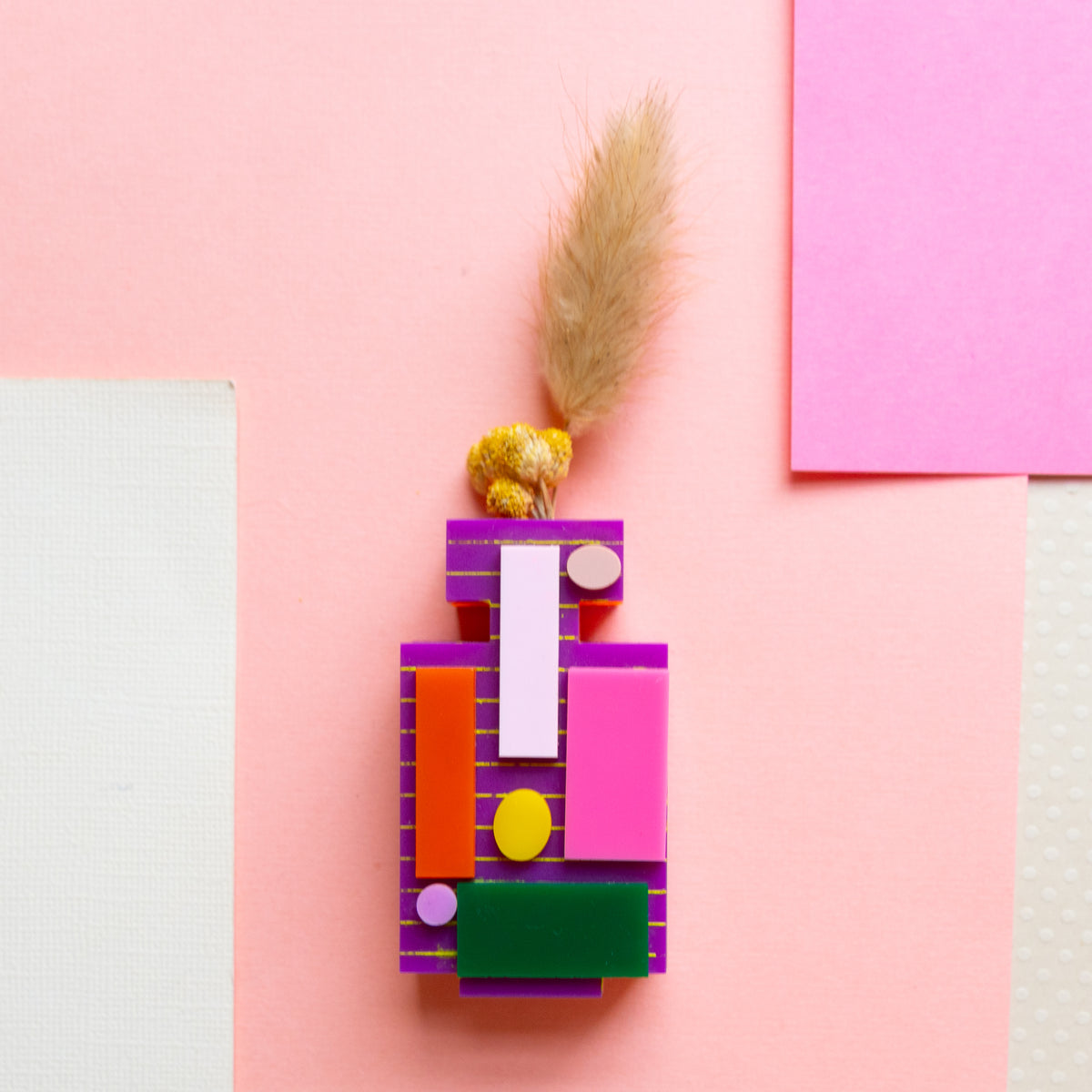 Tiny Lucite Vase In Purple