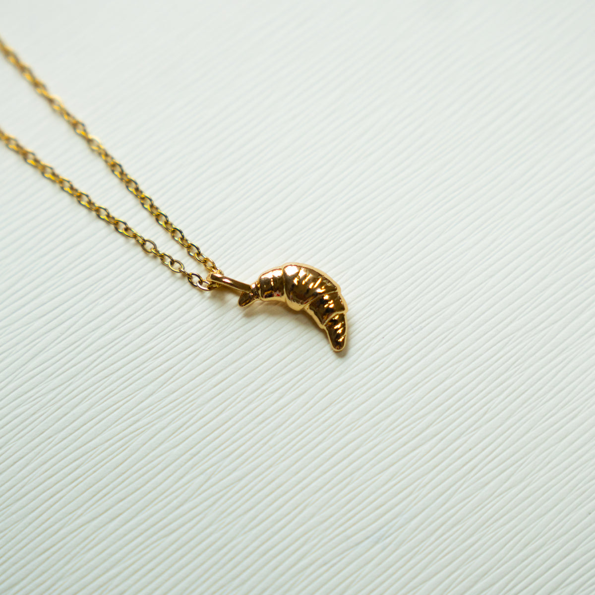 Butter Croissant Charm Necklace