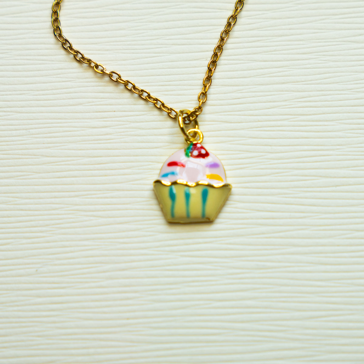 Cup Cake Charm Necklace