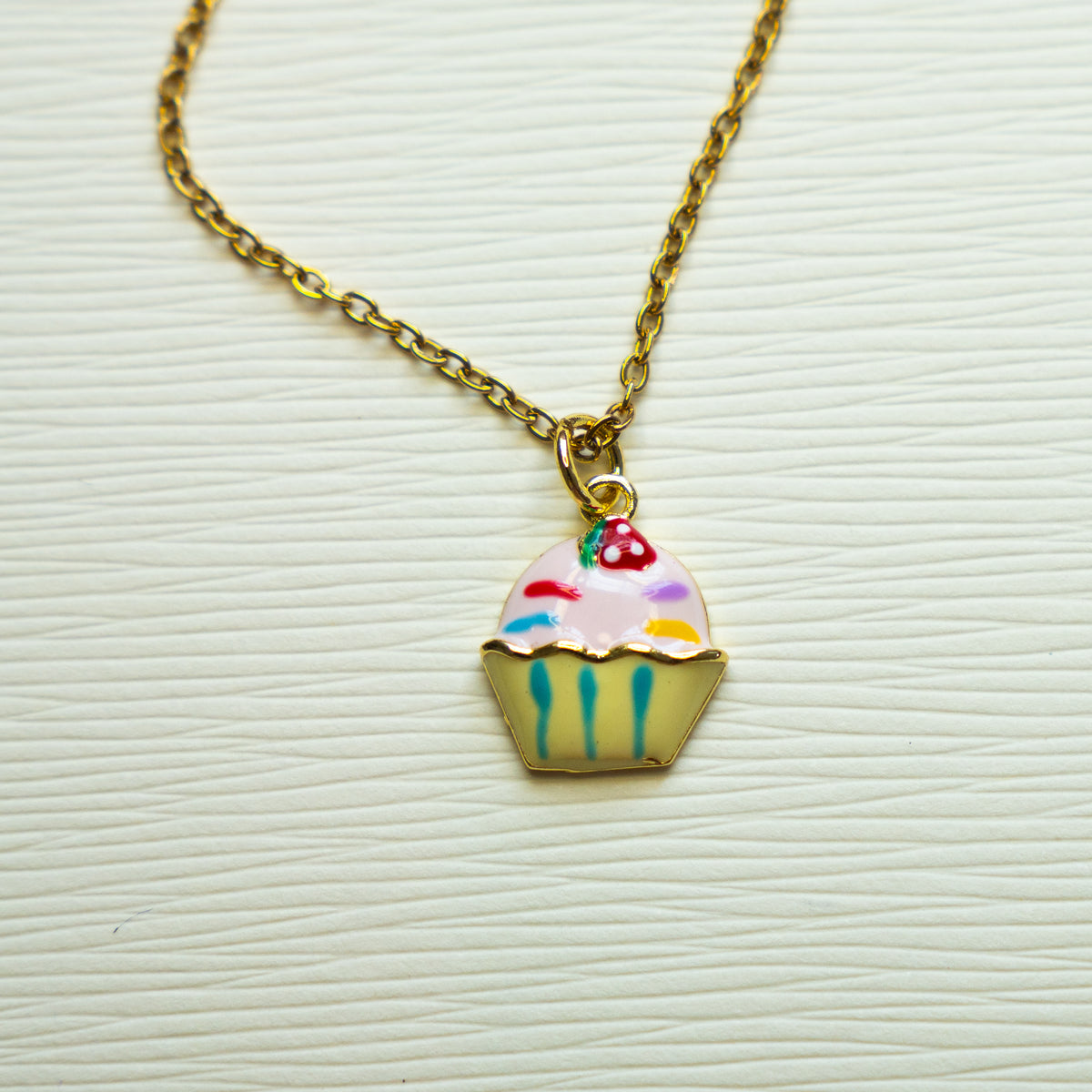Cup Cake Charm Necklace