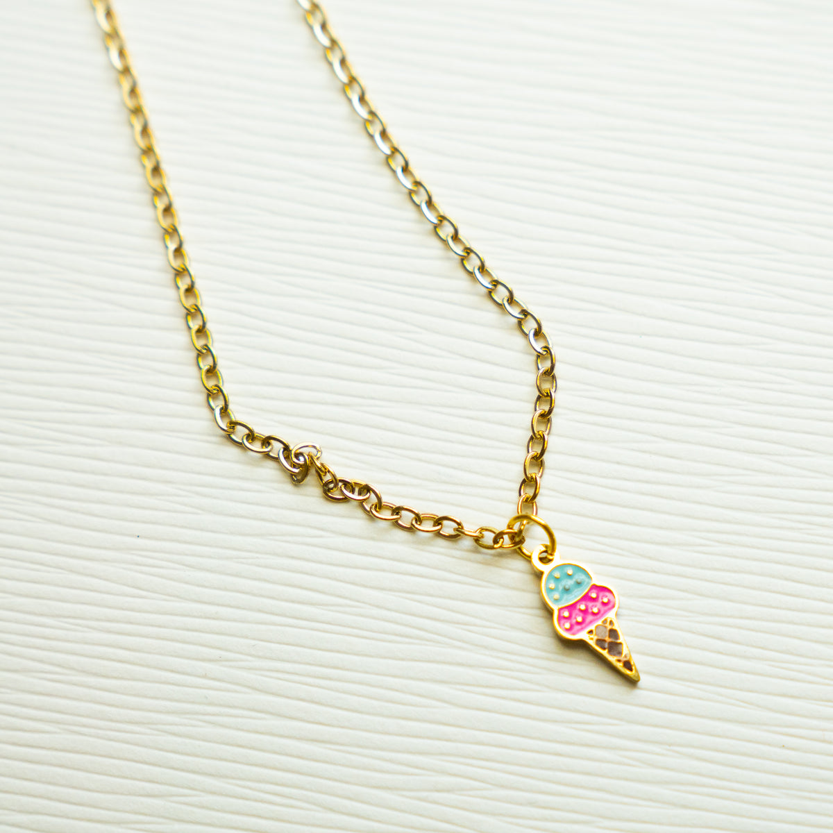 Ice cream Cone Charm Necklace