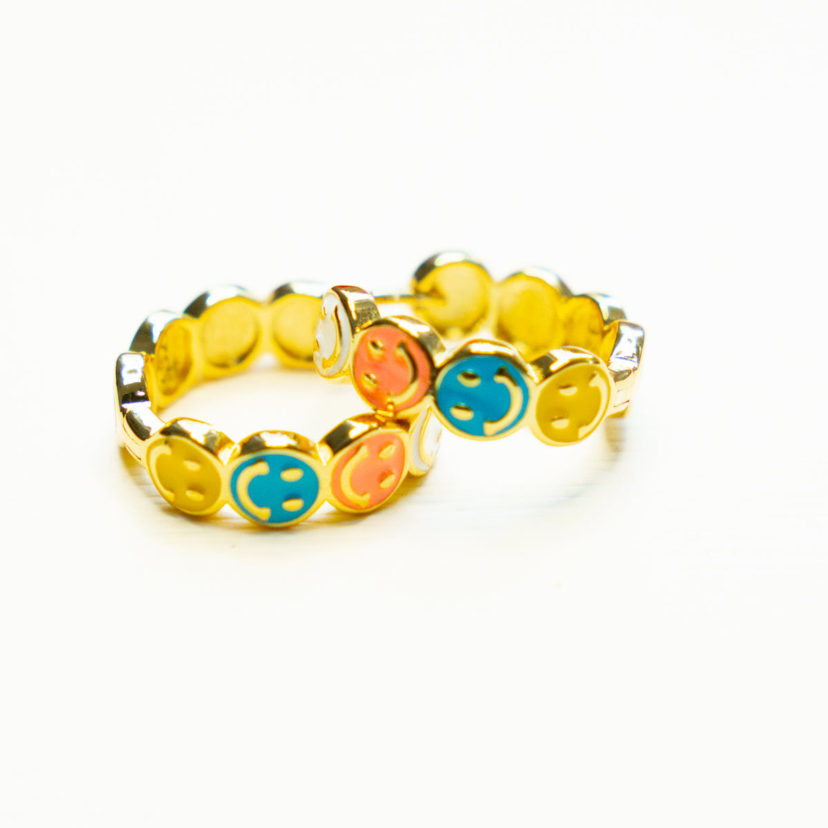 Reversible Smiley Hoop Earrings