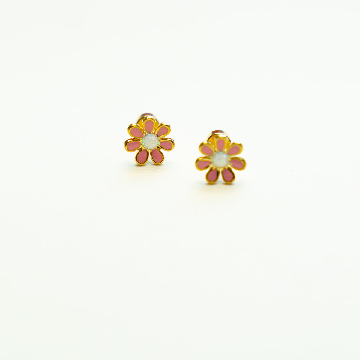 Flower Flat Back Stud Earring