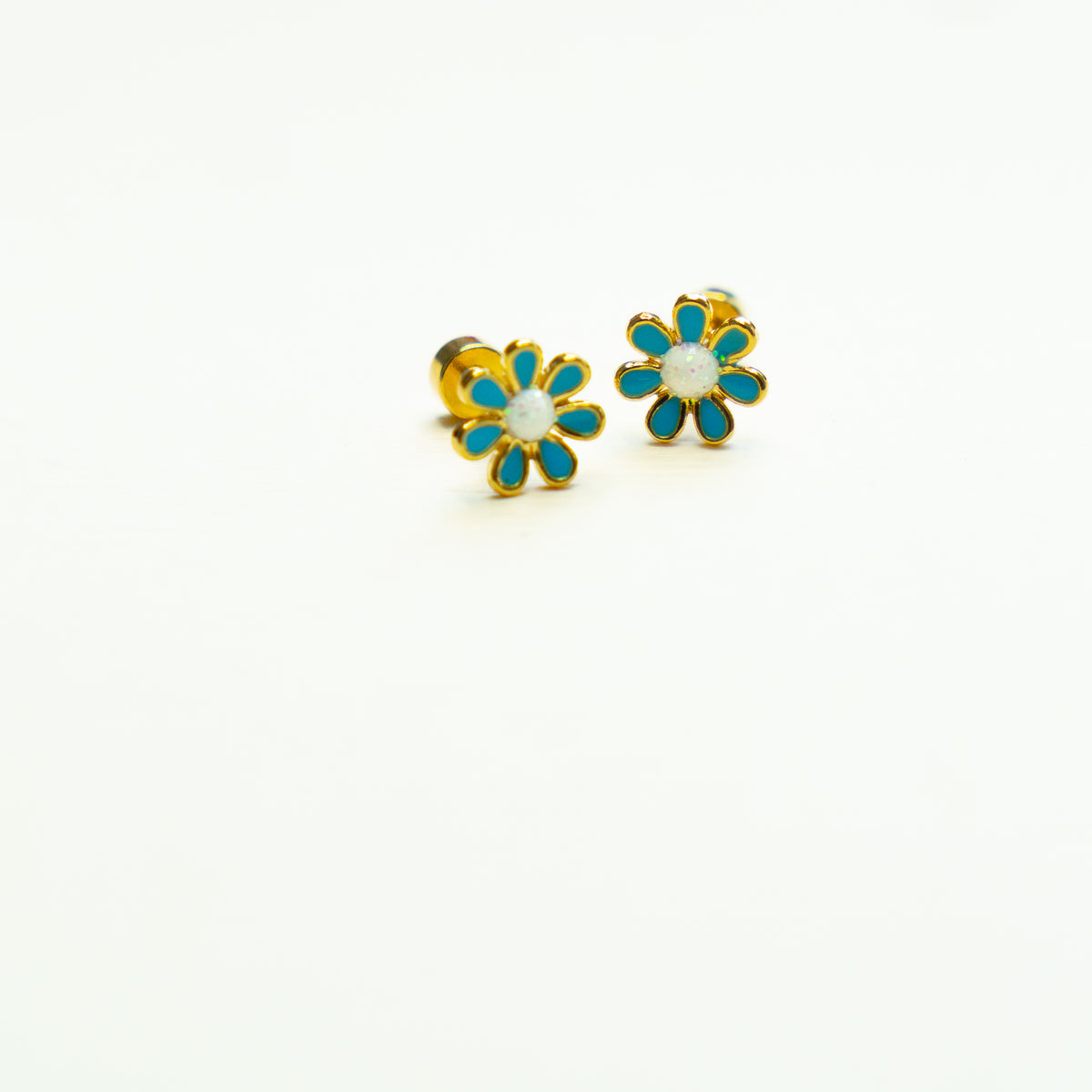 Flower Flat Back Stud Earring