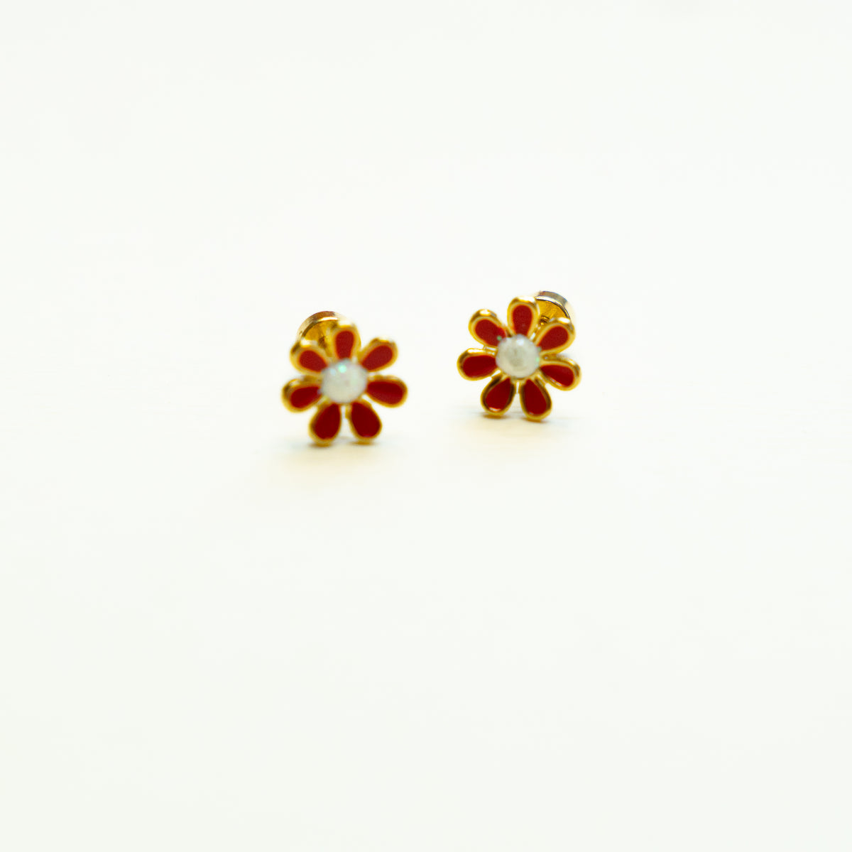Flower Flat Back Stud Earring