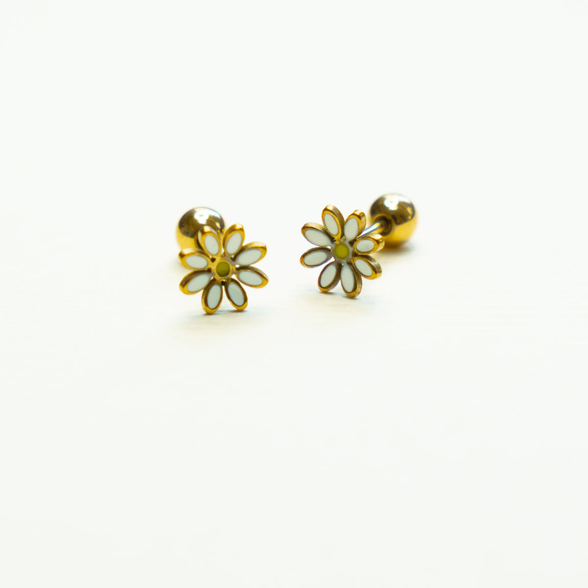 Flower Flat Back Stud Earring