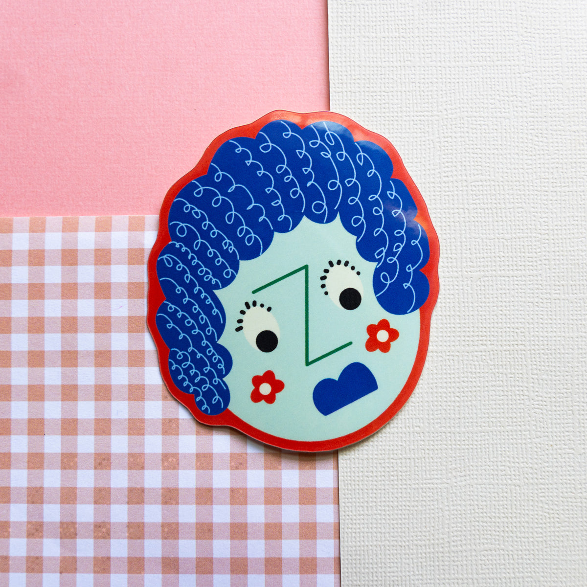 Skeptical Girl Sticker