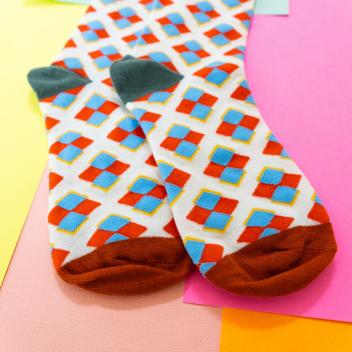 Retro Diamond Socks