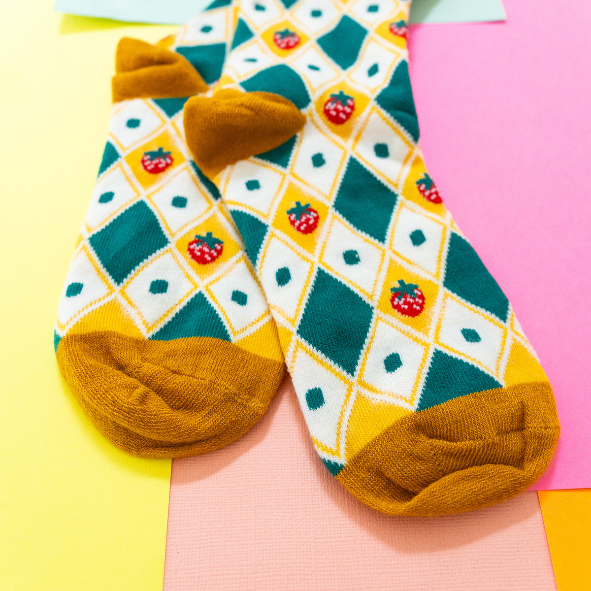 Patterned Strawberry Socks