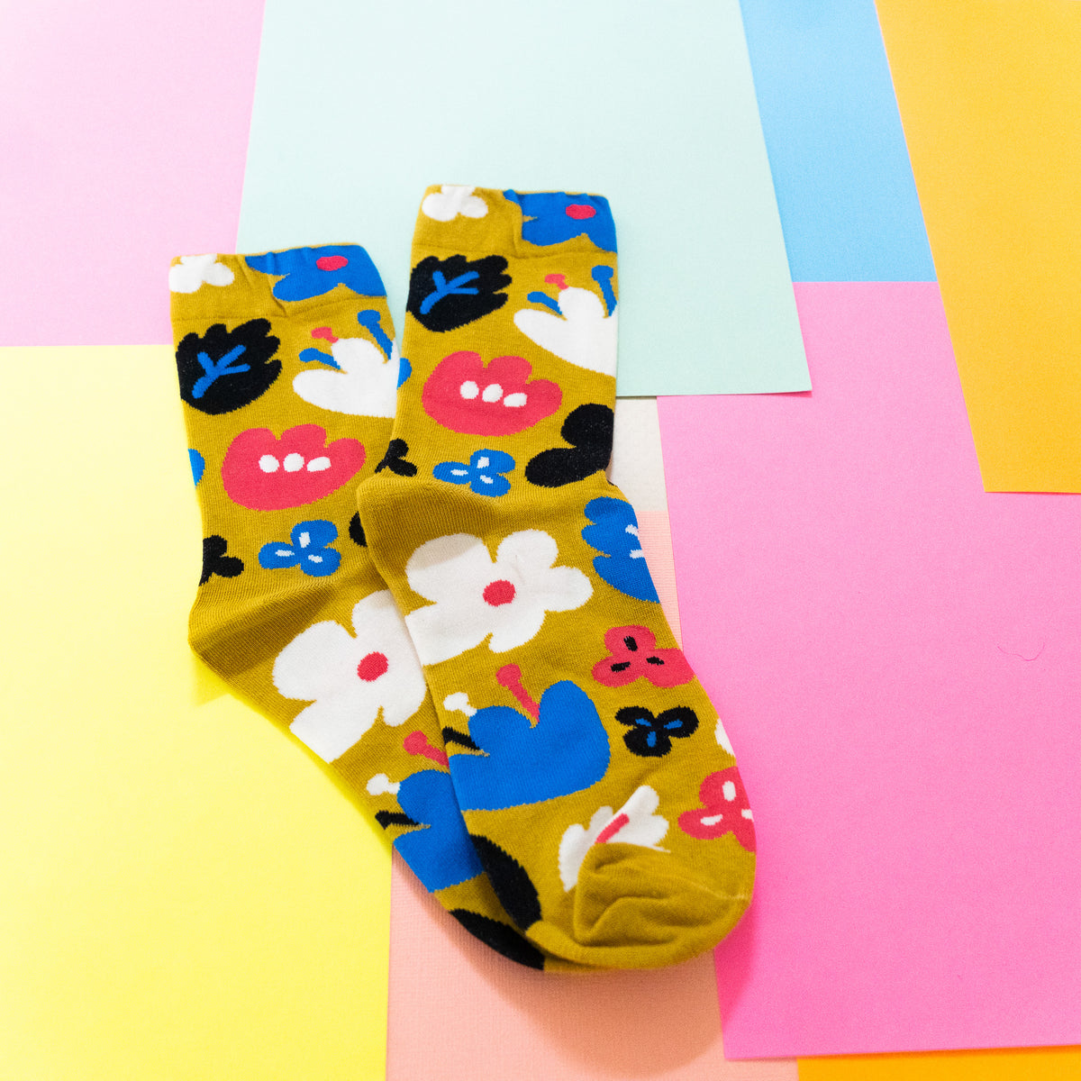 Mustard Bloom Socks
