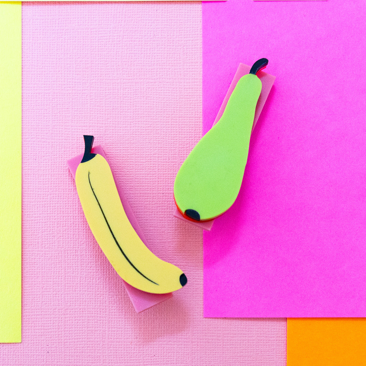 Banana And Pair Hair Clip
