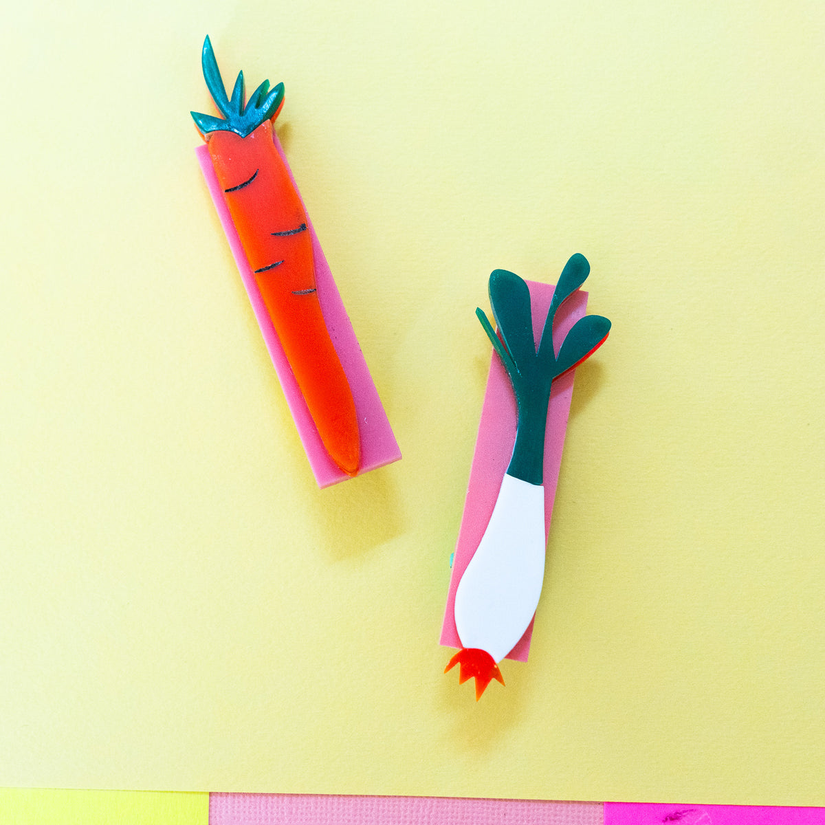 Carrot  And Leek Hair Clip
