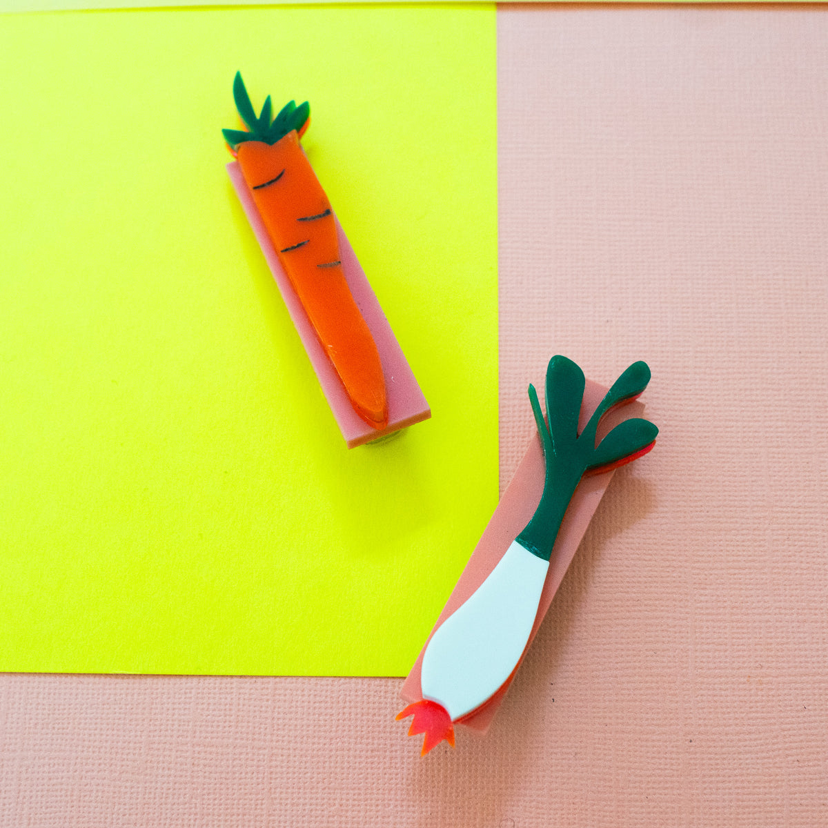 Carrot  And Leek Hair Clip