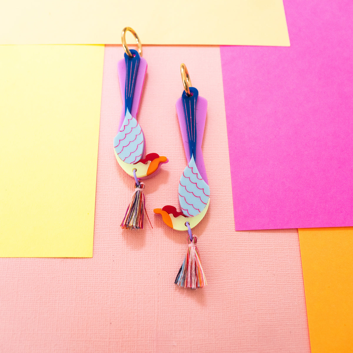 Hanging Pheasant Earring