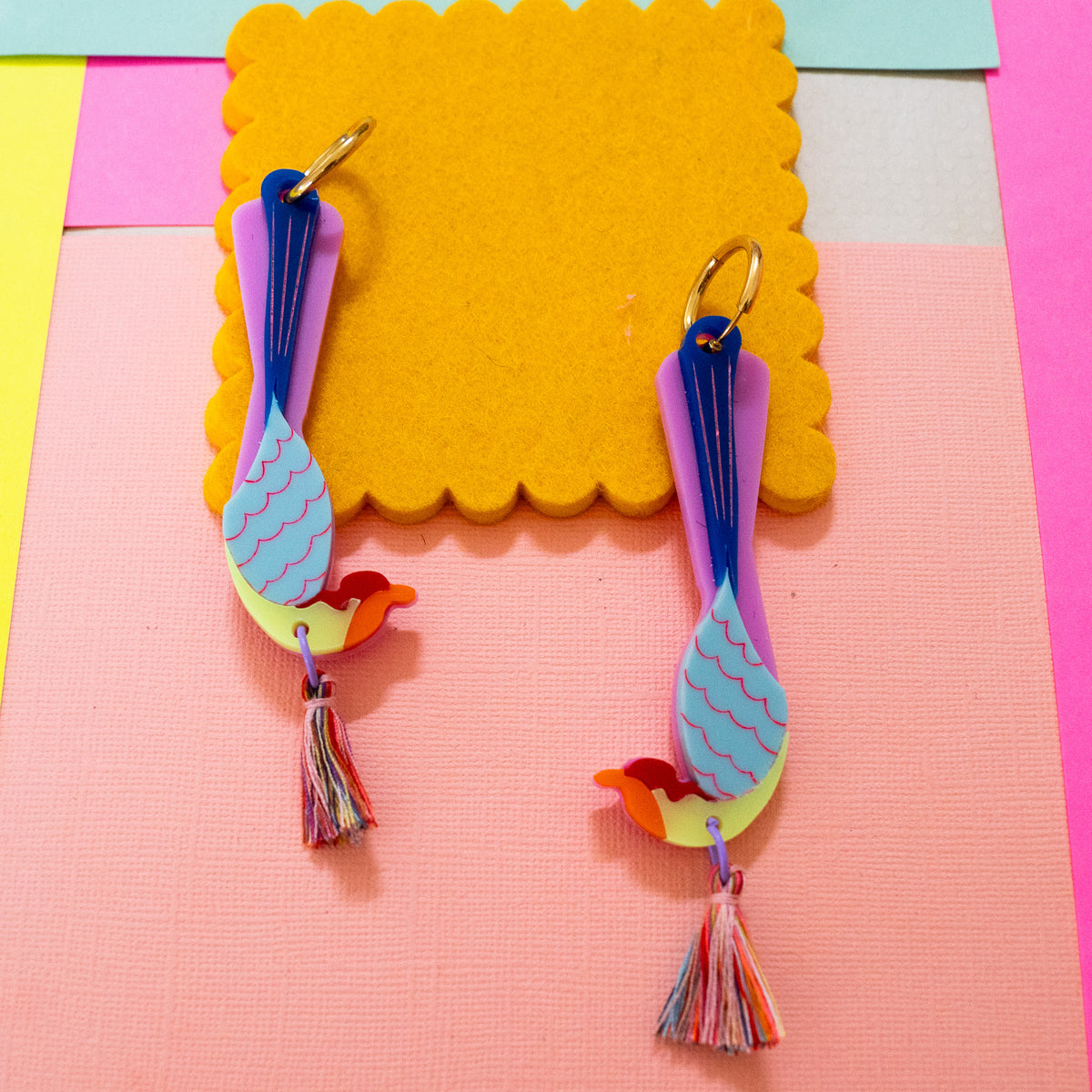 Hanging Pheasant Earring