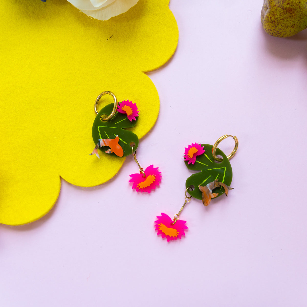Lilly pad Earring