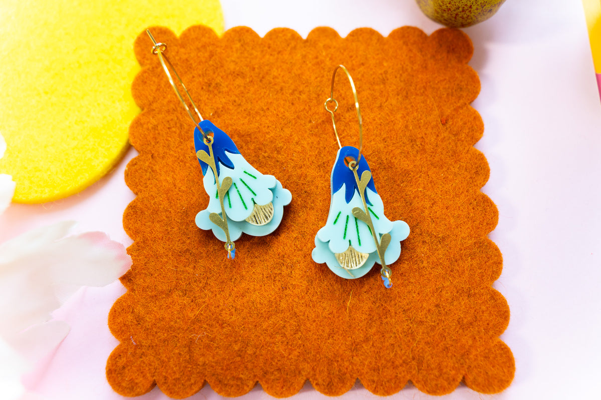 Blue Bell Earrings