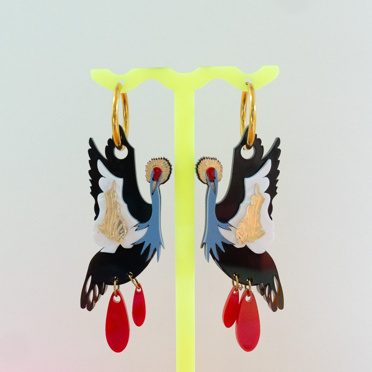 Crowned Crane Earrings