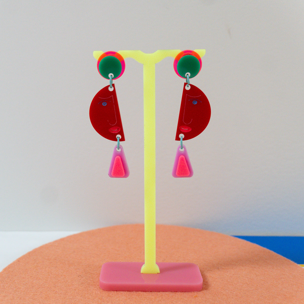 Geometric Face Earrings