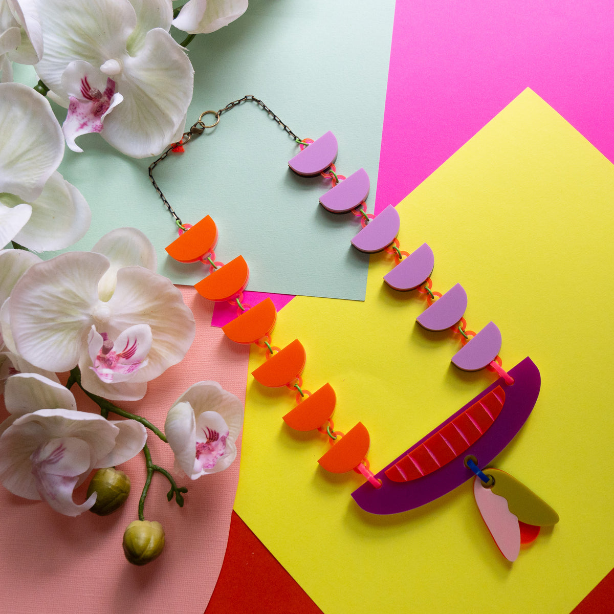 Tulip Garden Reversible Necklace