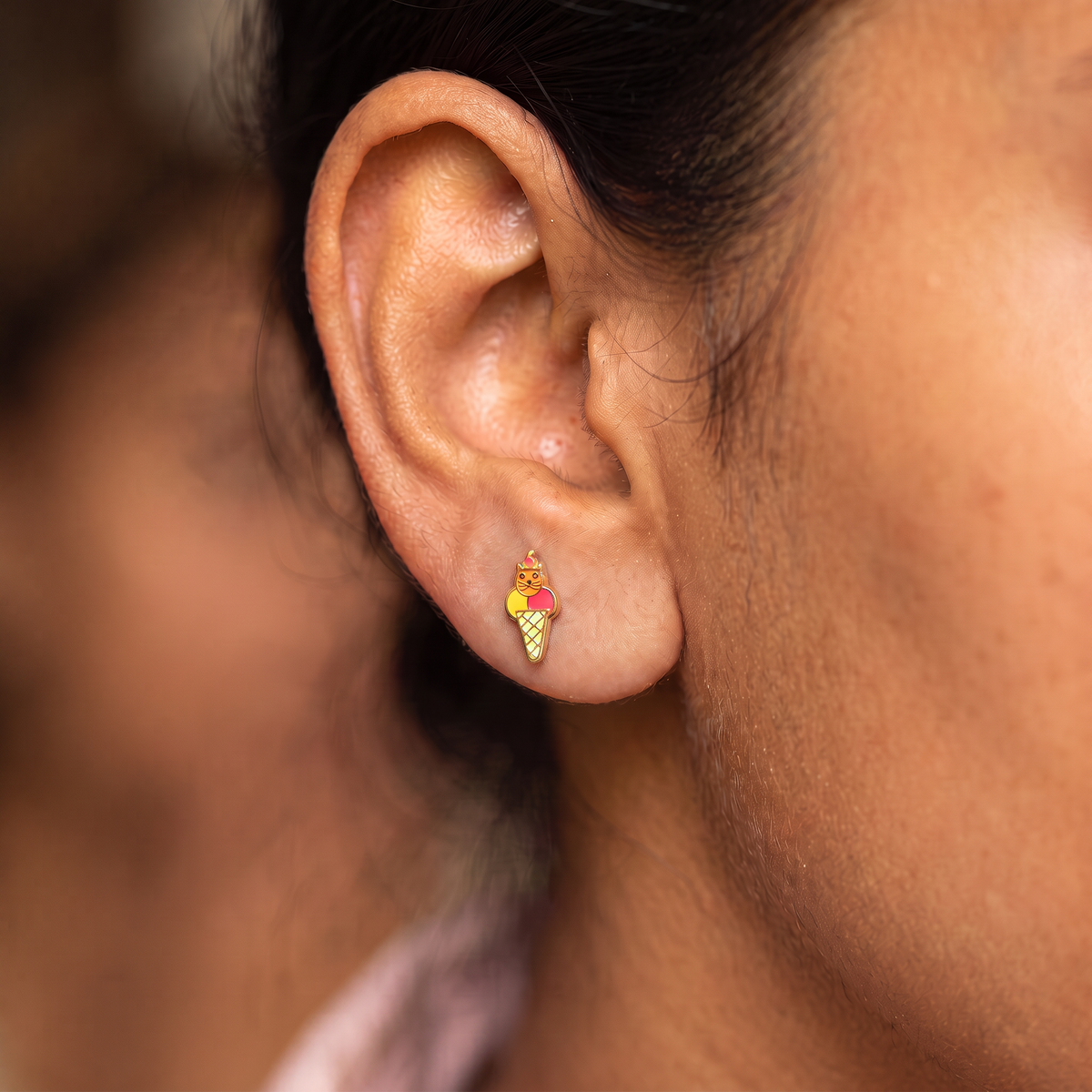 Kitty Cat Cone Studs