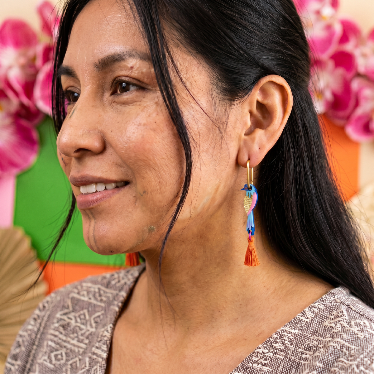 Dainty Drongo Earring