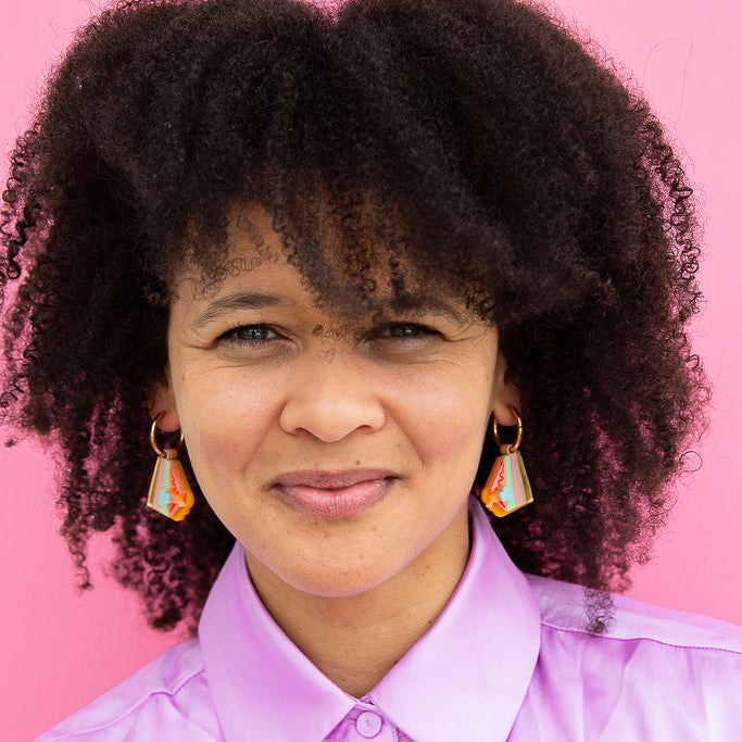 A Slice Of Pie Hoop Earrings