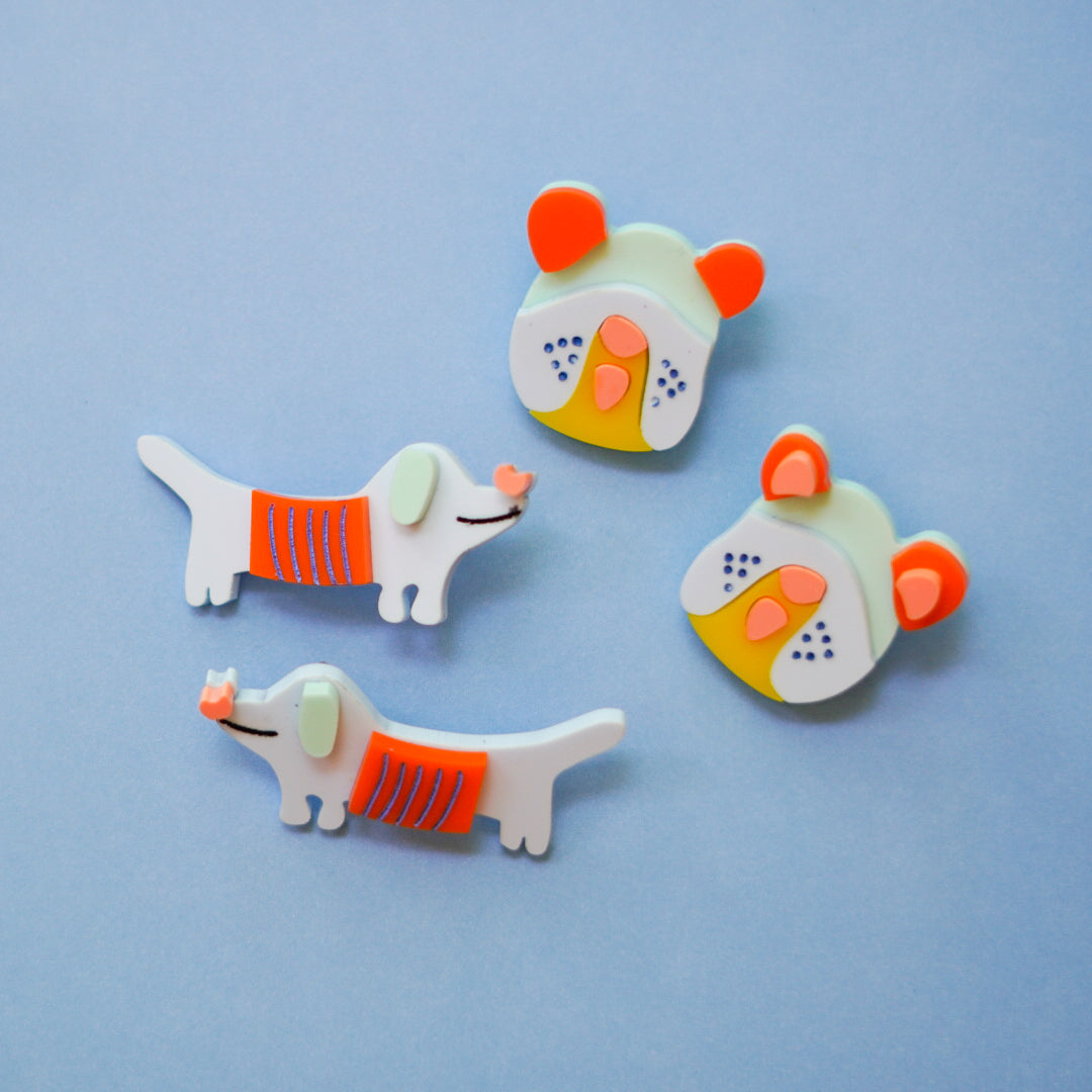 Cats And Dogs Hoop Earrings